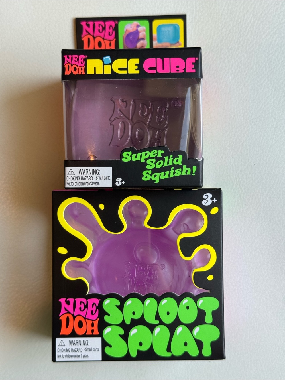 NeeDoh Sploot Splat Nice Cube Squishy Squeeze Toy Purple New SHIPS TODAY!